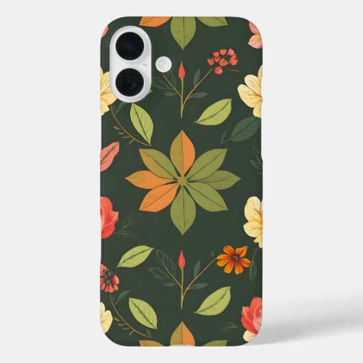 Elegant Nature iPhone16 Case - Vibrant Digital Pri (Rückseite)