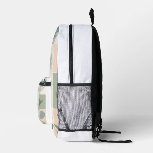 Elegant Nature Patchwork Bedruckter Rucksack (Rechts)