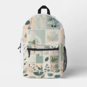 Elegant Nature Patchwork Bedruckter Rucksack (Vorderseite)