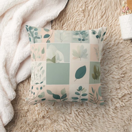 Elegant Nature Patchwork Kissen (Decke)