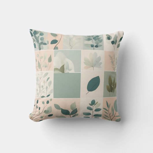 Elegant Nature Patchwork Kissen (Vorderseite)
