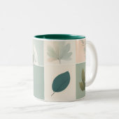 Elegant Nature Patchwork Zweifarbige Tasse (VorderseiteRechts)