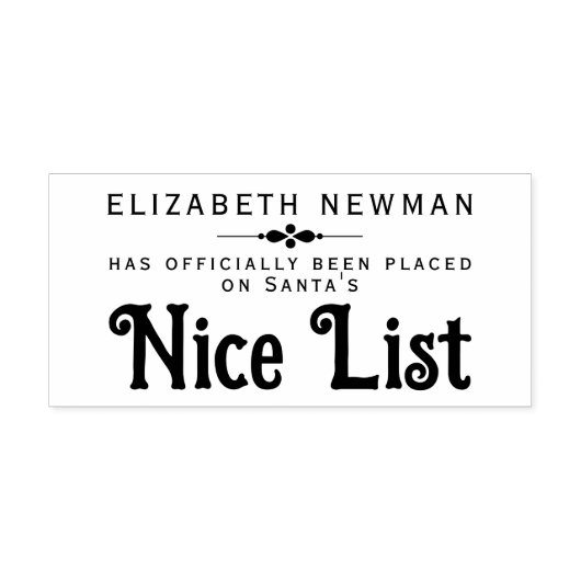 Elegant Naughty oder Nice List Der Weihnachtsmann  Gummistempel (Prägung)