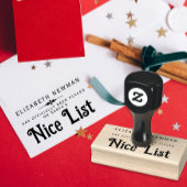 Elegant Naughty oder Nice List Der Weihnachtsmann Gummistempel