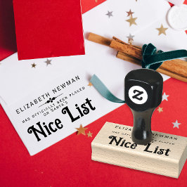 Elegant Naughty oder Nice List Der Weihnachtsmann  Gummistempel