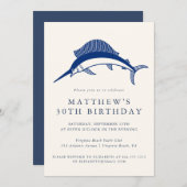Elegant Nautical Anchor Adult Party Invitation Einladung (Vorne/Hinten)