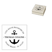 Elegant Nautical Anchor | Rücksendeadresse Holz Gummistempel (Stempel)