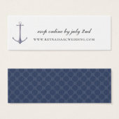 Elegant Nautical Anchor Wedding Website RSVP (Vorne & Hinten)