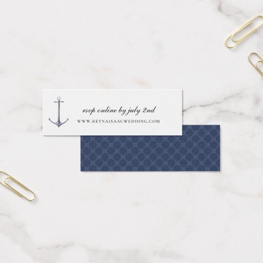 Elegant Nautical Anchor Wedding Website RSVP (Büro)