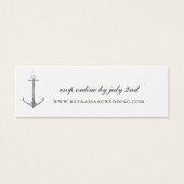 Elegant Nautical Anchor Wedding Website RSVP (Vorderseite)