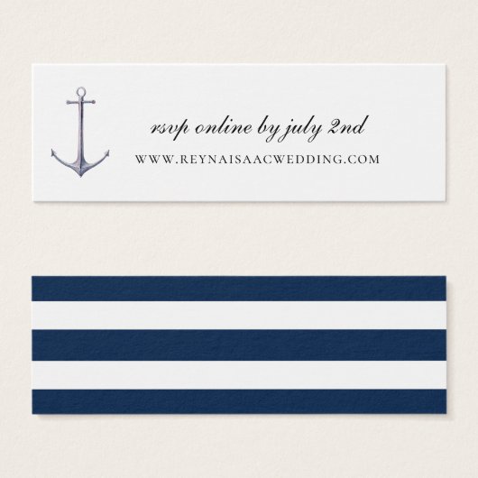 Elegant Nautical Anchor Wedding Website UAWG (Vorne & Hinten)