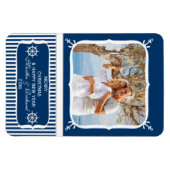 Elegant Nautical Beach Foto Merry Christmas Magne Magnet (Horizontal)