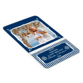 Elegant Nautical Beach Foto Merry Christmas Magne Magnet (Rechte Seite)
