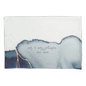 Elegant Nautical Beach Navy Blue Mr. Wedding Kissenbezug (Vorderseite)