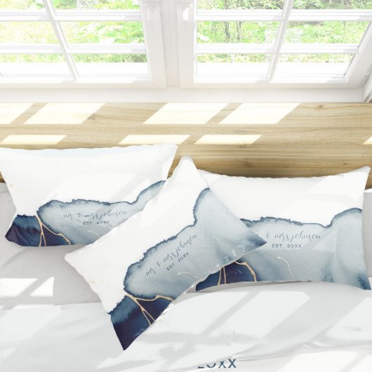 Elegant Nautical Beach Navy Blue Mr. Wedding Kissenbezug