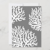 Elegant Nautical Beach White Sea Coral Wedding Einladung (Rückseite)