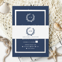 Elegant Nautical Coral Reef Wedding Einladungsbanderole