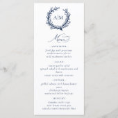 Elegant Nautical Coral Reef Wedding Menükarte (Vorderseite)