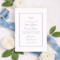 Elegant Nautical Dusty Blue Anchor Wedding