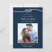 Elegant Nautical Knot Save the Date (Vorderseite)