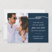 Elegant Nautical Knot Save the Date (Vorderseite)