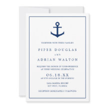 Elegant Nautical Navy Blue Anchor Hochzeit