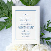 Elegant Nautical Navy Blue Anchor Hochzeit Einladung