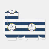 Elegant Nautical Navy Blue White Baby Shower Gesch Geschenkschachtel (Ungefaltet)