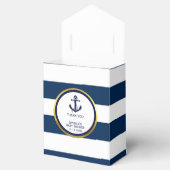 Elegant Nautical Navy Blue White Baby Shower Gesch Geschenkschachtel (Geöffnet)