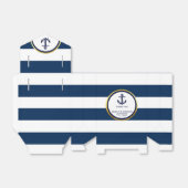 Elegant Nautical Navy Blue White Wedding Geschenk Geschenkschachtel (Ungefaltet)
