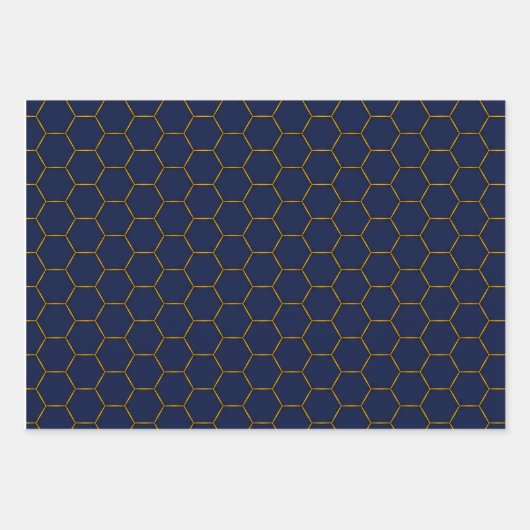 Elegant Nautical Navy & Gold Geschenkpapier Set (Vorderseite 2)
