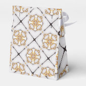 Elegant Nautical Navy und White Geschenkschachtel (Rückseite)