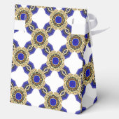 Elegant Nautical Royal Blue und White Geschenkschachtel (Rückseite)