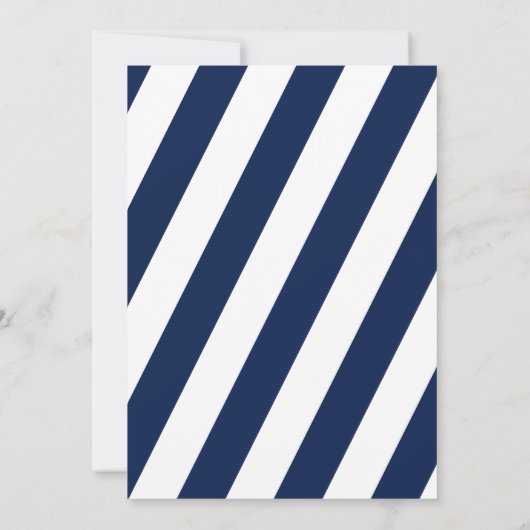 Elegant Nautical Save the Date - Navy Blue, Einladung (Rückseite)