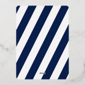 Elegant Nautical Wedding Lighthouse - Navy Blue, Folieneinladung (Rückseite)