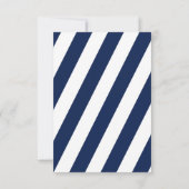 Elegant Nautical Wedding Lighthouse White & Blue Dankeskarte (Rückseite)