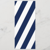 Elegant Nautical Wedding Lighthouse White & Blue Menükarte (Rückseite)