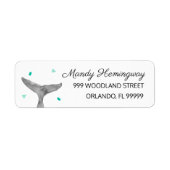 Elegant Nautical Whale Fluke Illustration Address (Vorne)