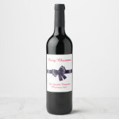 ELEGANT NAVANT RED CUSTOMIZABLE WEINETIKETT (Vorderseite)