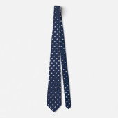 Elegant Navy Big Daisy Floral Pattern Krawatte (Vorderseite)