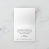 Elegant Navy Blue Abstrakt Modern Dankeskarte (Innenseite)