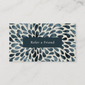 Elegant Navy Blue Abstrakt Modern Empfehlungskarte (Vorderseite)