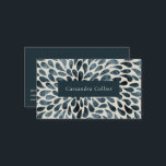 Elegant Navy Blue Abstrakt Modern Visitenkarte<br><div class="desc">Moderne Visitenkarte mit elegantem marineblauen abstrakten Muster.</div>