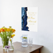 Elegant Navy Blue Agate Bar Mitzvah Party Gold Foliendrucke (Ablage(Küche))