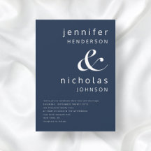 Elegant Navy Blue Ampersand Hochzeit