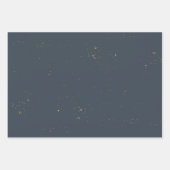 Elegant Navy Blue and Gold Pattern Geschenkpapier Set (Vorderseite 3)