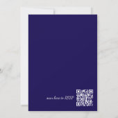 Elegant Navy Blue Bachelor Party  QR Code Einladung (Rückseite)