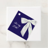 Elegant Navy Blue Birthday Gefälligkeitstriche mit Geschenkanhänger (Beispiel)