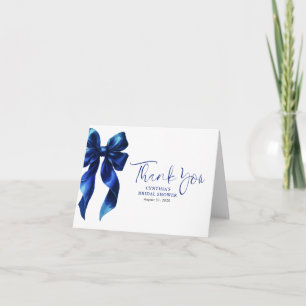 Elegant Navy Blue Bow Brautparty Vielen Dank Dankeskarte