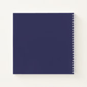 Elegant Navy Blue Boy First Communion Guestbook Notizblock (Rückseite)
